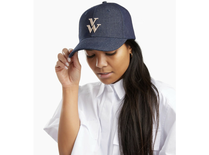 Casquette denim à monogramme brodé - Clem - Vanessa WU