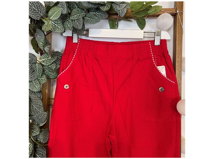 T559- Pantalon Confort JST (T38-T52) (rouge)