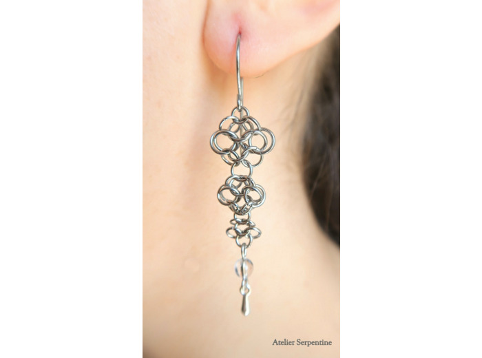 Boucles d'oreilles "ELAMBERT" Cristal de roche