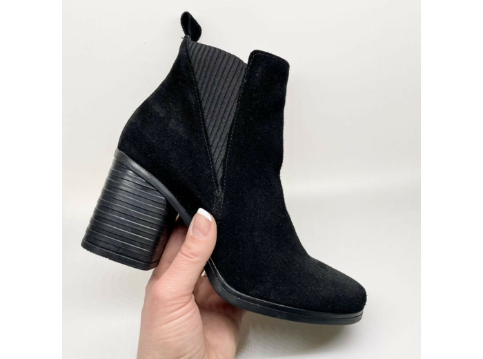 Bottines noir cuir Moow