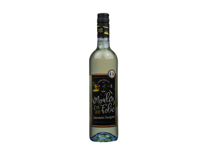 Igp Cote Gascogne Moules En Folie  Colombart-Sauvignon Blanc Gourmet Pere Et Fils Bouteille 75 Cl Lot De 6 Bouteilles