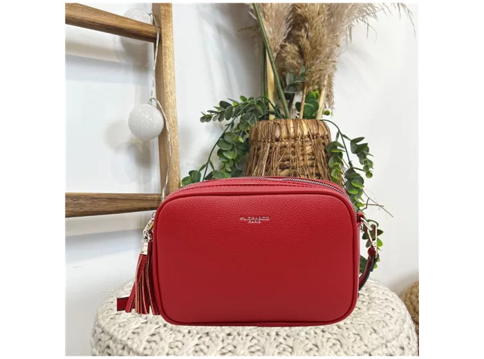 P500- Sac Flora & Co 2 Zips (rouge)