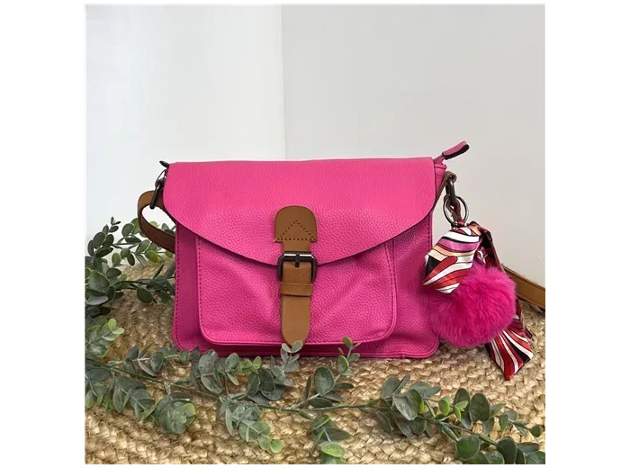 P532- Sac Flora and Co (fuchsia)