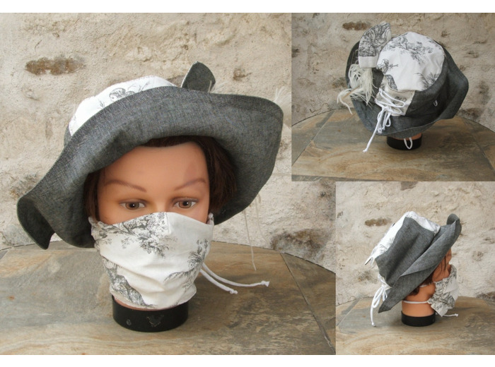 Chapeau toile de jouy