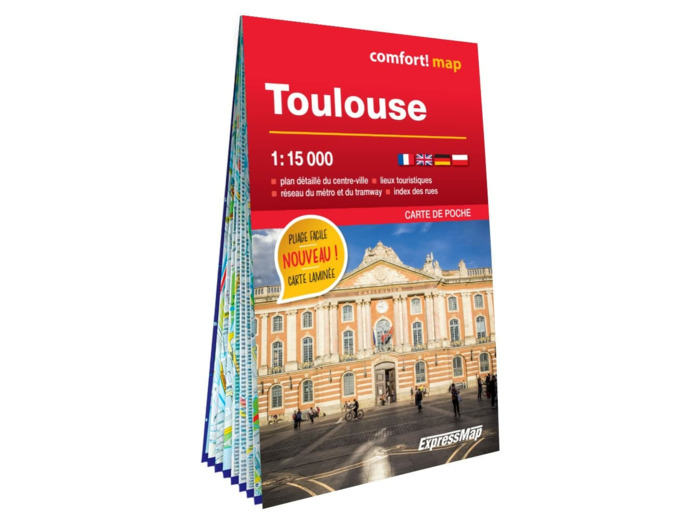 TOULOUSE 1/15.000 (CARTE LAMINEE FORMAT POCHE - PLAN DE VILLE)