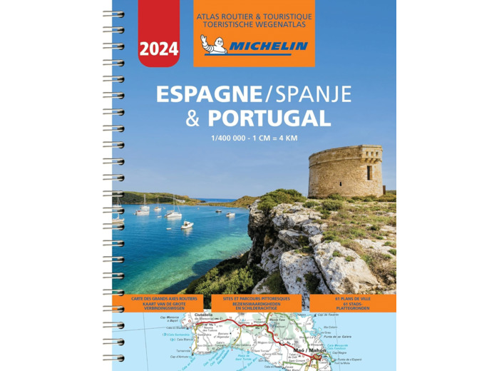 ATLAS EUROPE - ATLAS ESPAGNE & PORTUGAL / SPANJE & PORTUGAL 2024 (A4 - SPIRALE)