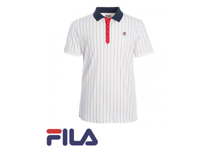 FILA POLO STRIPE COTTON White