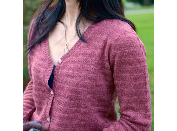 Cardigan Léontine - Pur Cachemire - Framboise