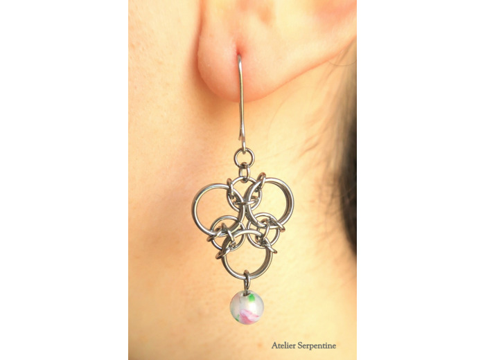 Boucles d'oreilles "PELATOS" verre