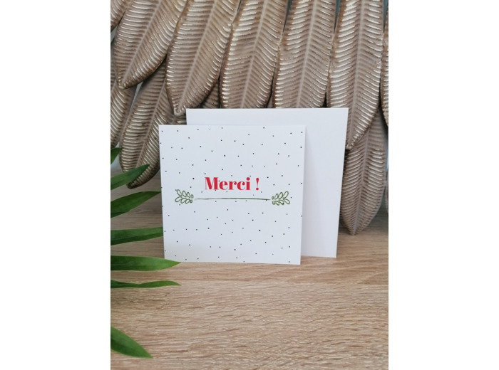 Carte "Merci" 11x11 cm