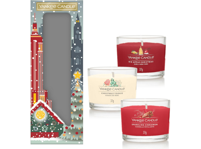 YANKEE CANDLE, 3 Votifs Remplis (Noël)