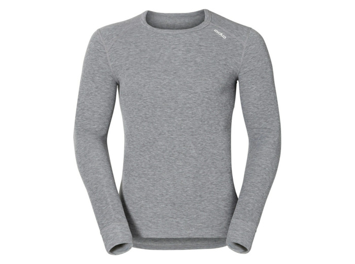 Odlo Men Warm Active Fitted Crew Neck Long Sleeve gris