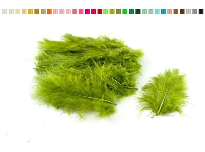 Plumes marabout moelleuse d'environ 10 cm x20 vert menthe