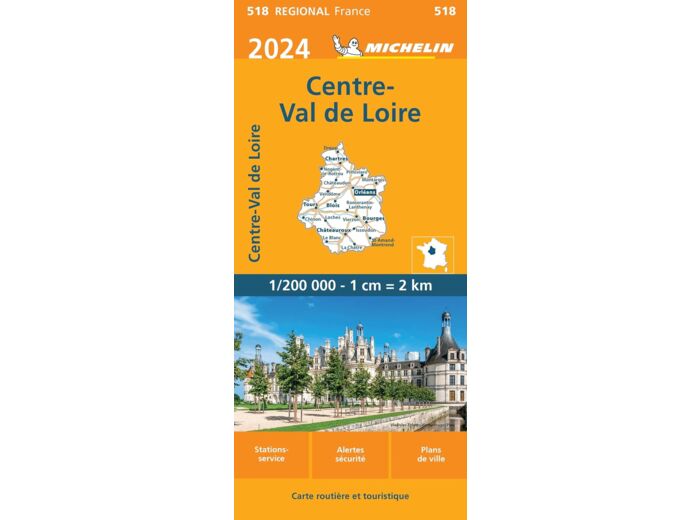 CARTE REGIONALE CENTRE - VAL DE LOIRE 2024