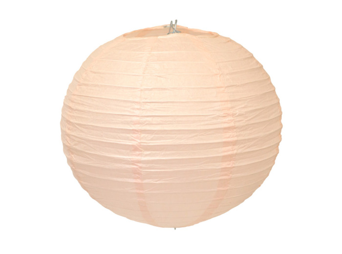 Lampion en papier de soir de 25 cm de diametre Abricot