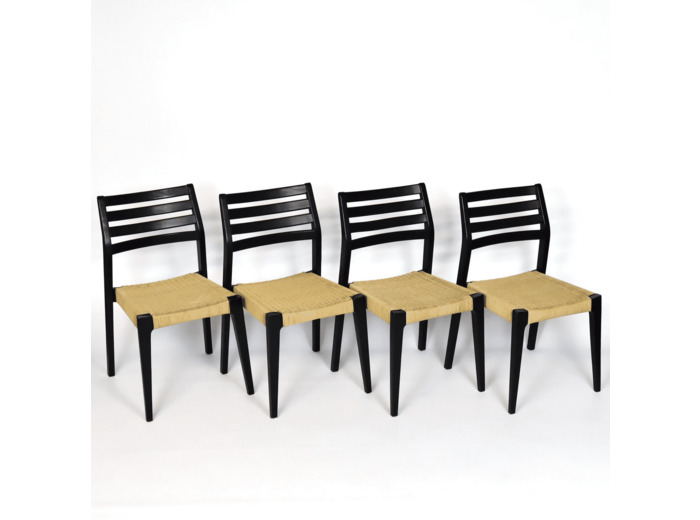 Chaises scandinaves bois et cordes