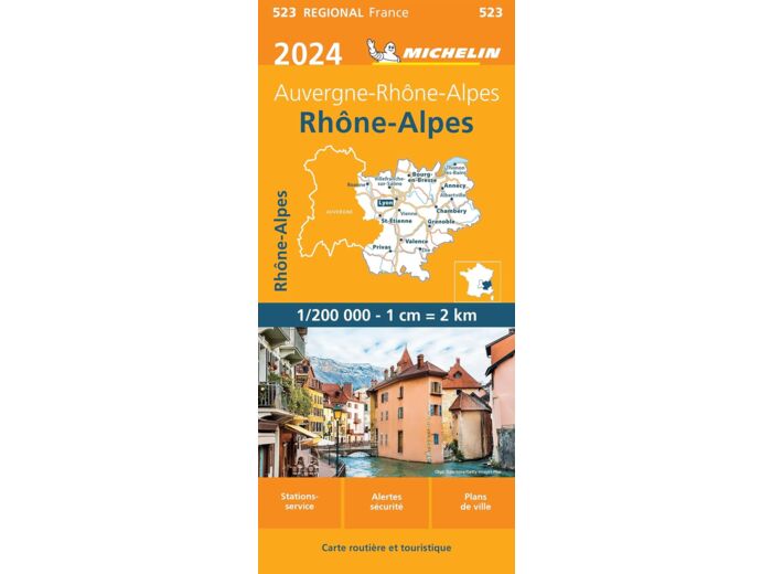 CARTE REGIONALE RHONE-ALPES 2024