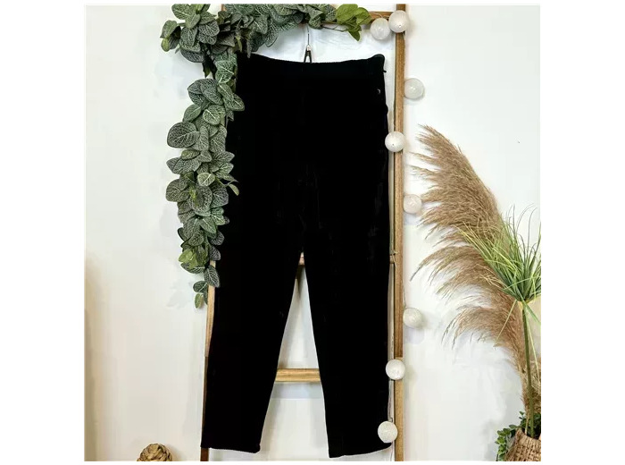 T547- Pantalon Velour (T38-T52) (vert sapin)