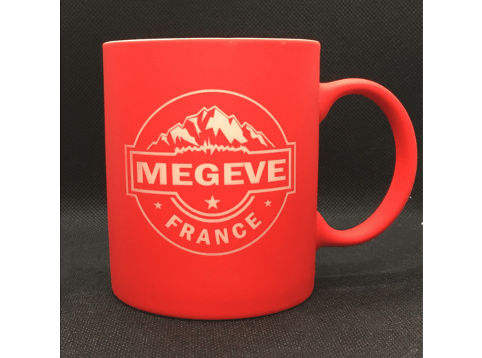 Mug effet velours - Rouge