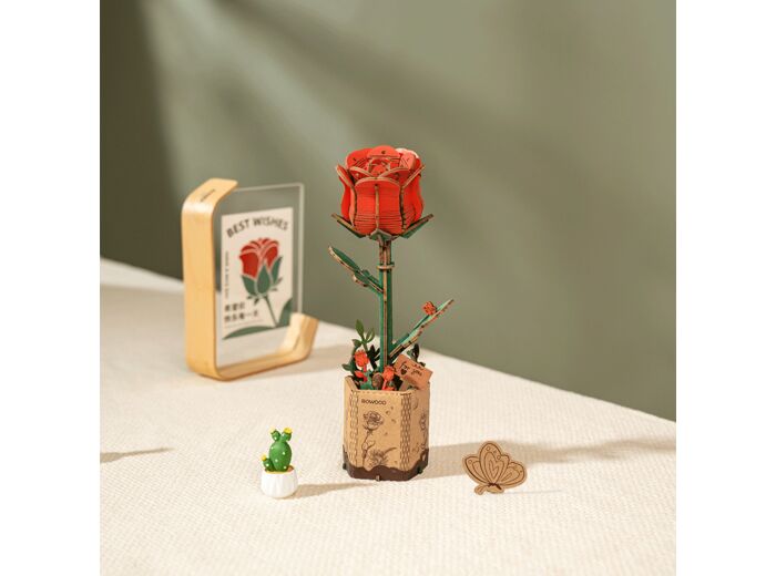 Rose en Bois Rouge