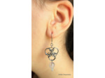 Boucles d'oreilles "PELATOS" Quartz rose