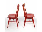 Paire de chaises " Pinnstol" rouges