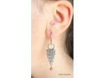 Boucles d'oreilles "RODRIGUE" Rhodonite