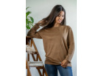 T shirt manches longues en lin bio femme - bronze