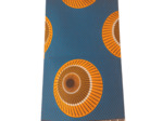 Tissu wax africain bleu jaune