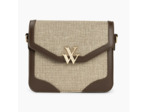 Petit sac cartable Blair marron en tweed - Vanessa Wu