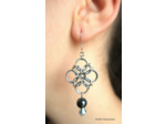 Boucles d'oreilles "BALAMË" Hématite