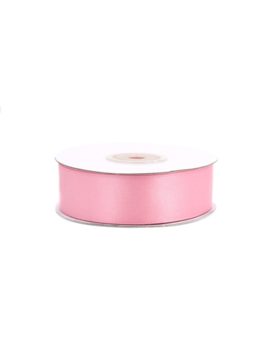 Ruban satin double face 25 mm de large 20 metres de long Rose