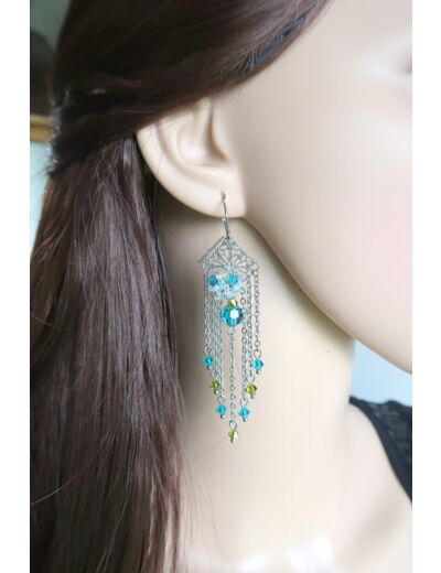 Boucles d'oreilles "SOLIAS" bleu