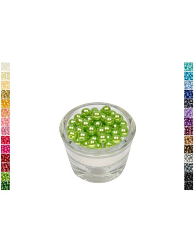 Sachet de 50 perles en plastique 8 mm de diametre verte