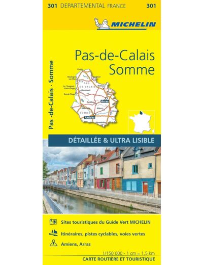 CARTE DEPARTEMENTALE PAS-DE-CALAIS, SOMME