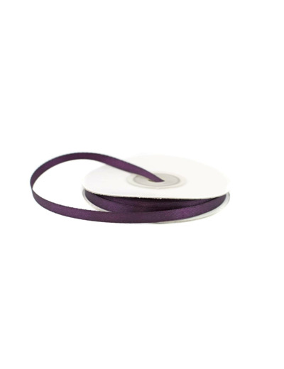 Ruban satin aubergine 290 Largeur 6 mm