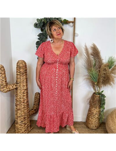 N406- Robe By One Liberty (T40-T48) (rouge)