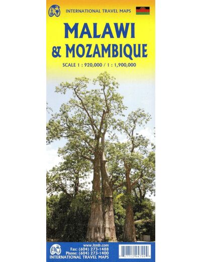 MOZAMBIQUE AND MALAWI 1:900 000