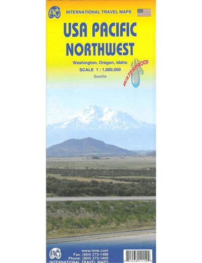 USA PACIFIC NORTHWEST 1:1 000 000 WATERPROOF MAP