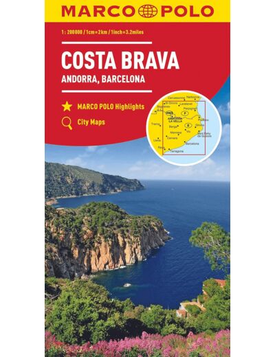 COSTA BRAVA : ANDORRE, BARCELONE 1 : 200 000