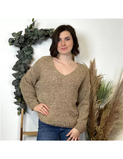 K777- Pull Oversize Maille Bouclette

 (Tu) (camel)