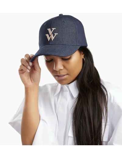 Casquette denim à monogramme brodé - Clem - Vanessa WU