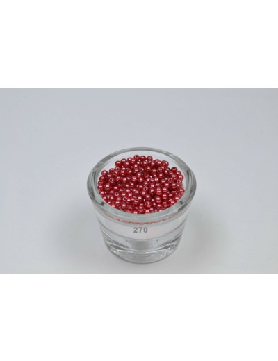 Sachet de 200 petites perles en plastique 4 mm de diametre bordeaux 270