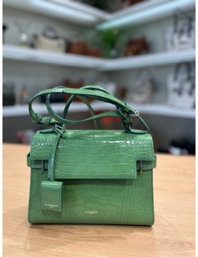 Emilie - Sac à Rabat Croco Jade