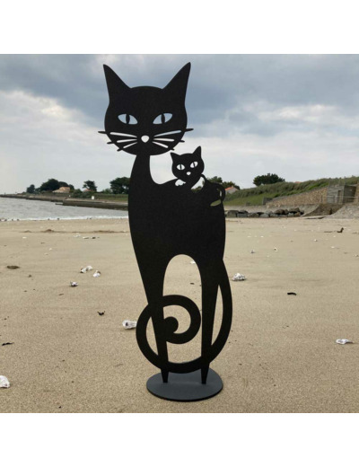 Chat et Chaton grande taille - 70x28.5cm