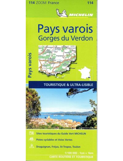 CARTE ZOOM PAYS VAROIS, GORGES DU VERDON