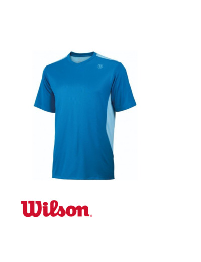 WILSON TEE-SHIRT CLAIM VICTORY VNECK Clear Blue