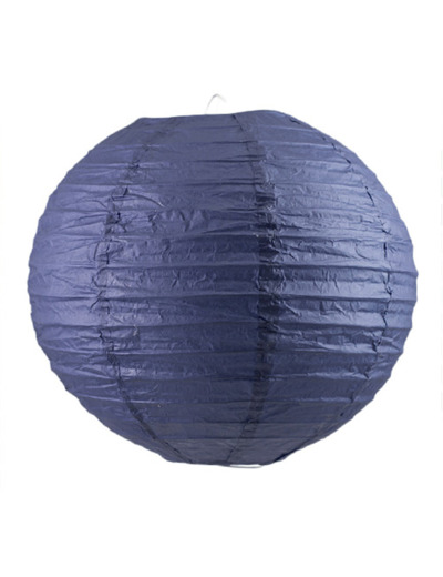 Lampion en papier de soir de 30 cm de diametre Bleu marine