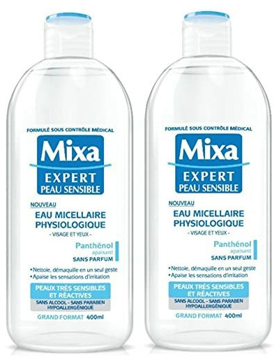 Mixa Expert Peau Sensible Eau Micellaire Physiologique 400 ml - Lot de 2