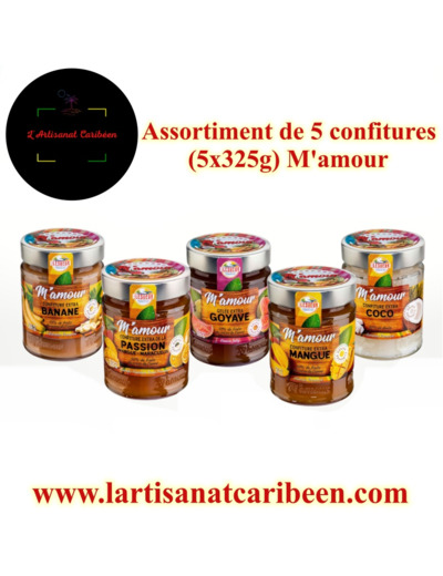 Assortiment de 5 confitures Guadeloupe